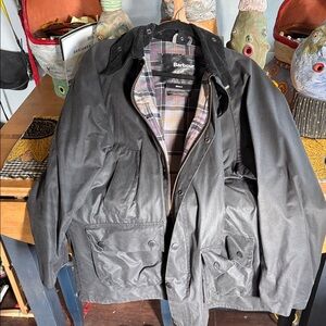Black Barbour rain coat in great condition